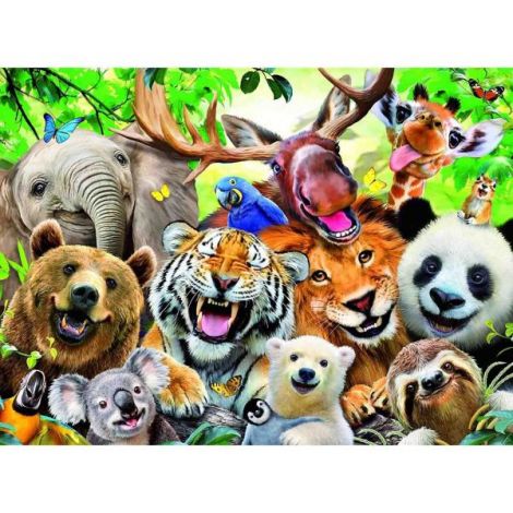 Puzzle Selfie Cu Animale Exotice, 300 Piese - imagine 7